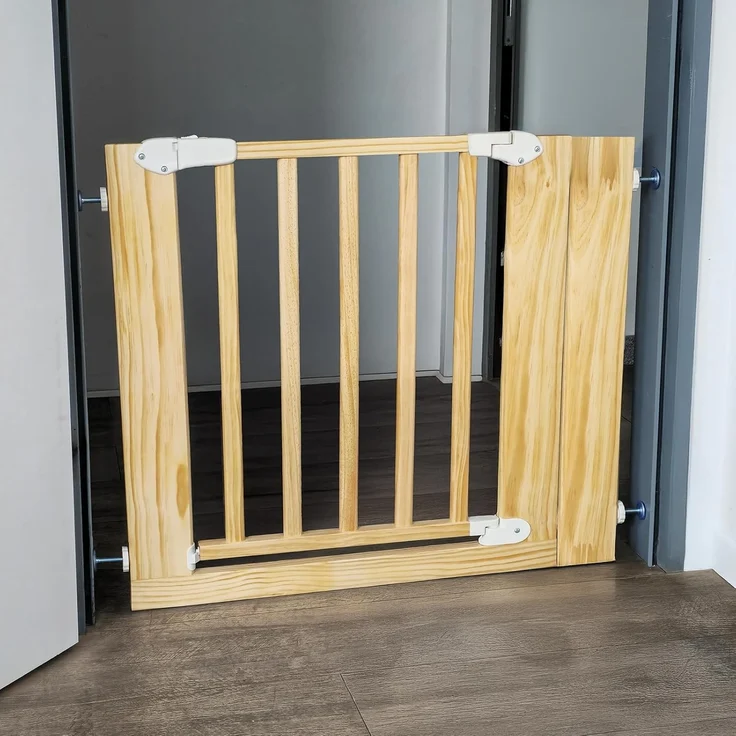 Absperrgitter Treppenschutzgitter Echtholz für 85-95cm Durchgang 77cm Hoch – Bild 8