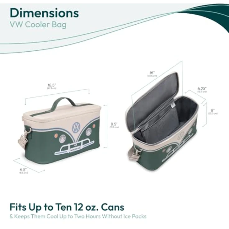 Wonderfold VW-Kühltasche für VW Volkswagen KinderVan, isolierte Kühltasche mit Schultergurt und praktischem Gurt-System, 41,9 cm x 16,5 cm x 21,6 cm – Bild 6