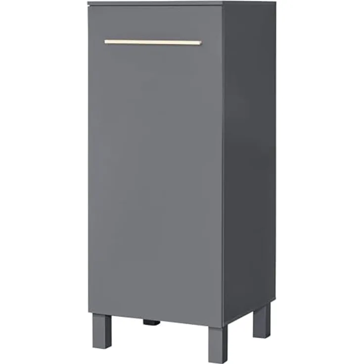 Kühlumbauschrank >Benedicto< in anthrazit / Sonoma-Eiche - 60x139x60 (BxHxT)