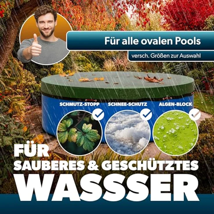 Mountfield Winterplane Basic oval, Polyethylen grün, 7,30x3,70 m – Bild 3