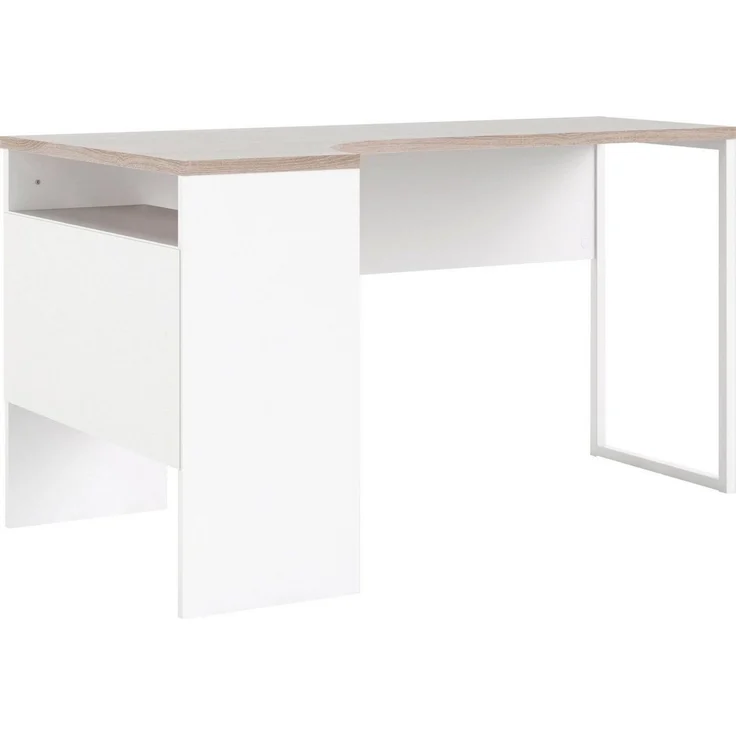 Home affaire Eckschreibtisch Plus, Schreibtisch mit vielen Stauraummöglichkeiten, Gestell aus Metall – Bild 4