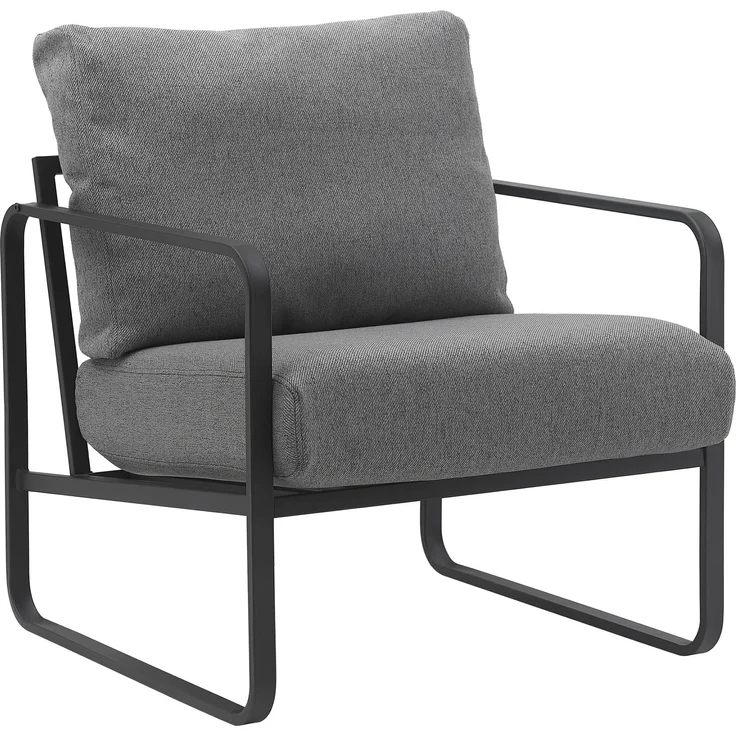 CLP Lounger Manea mit Metallgestell,dunkelgrau Stoff – Bild 1