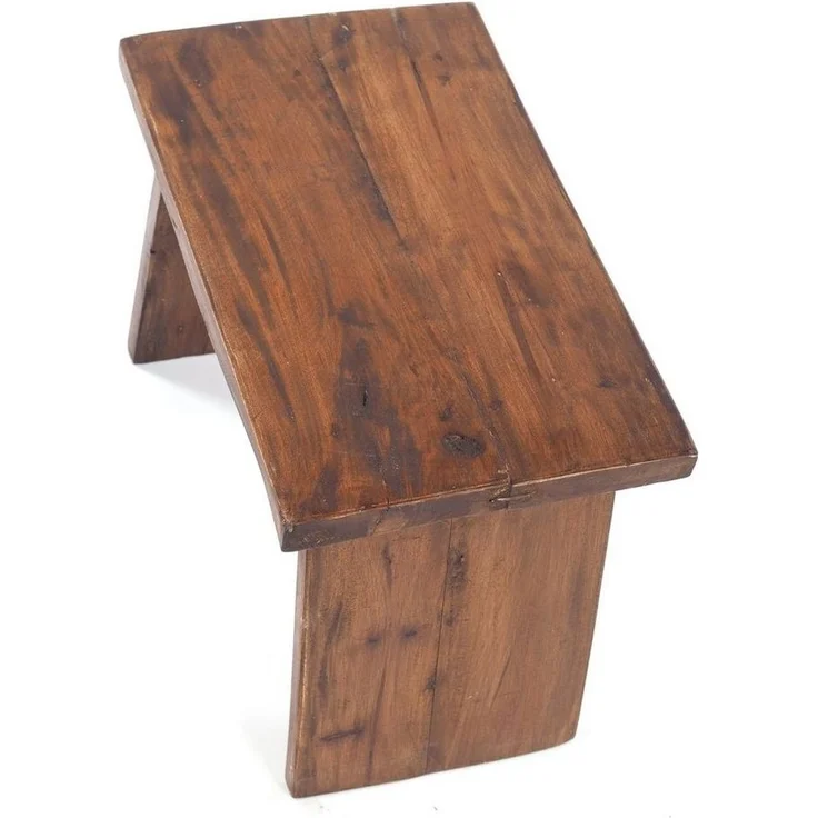 DESIGN DELIGHTS Hocker SITZBÄNKCHEN "SCHEMEL 40", Altholz massiv, 31x40x25cm, Fußhocker, F – Bild 3