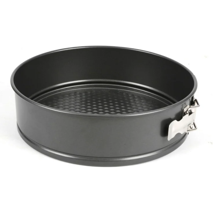 Flachboden Springform 24 cm aus 0,4 mm Carbonstahl – robuste Antihaft-Backform für Kuchen, Torten & Quiches, hitzebeständig, langlebig und ideal für gleichmäßige Backergebnisse – Bild 1