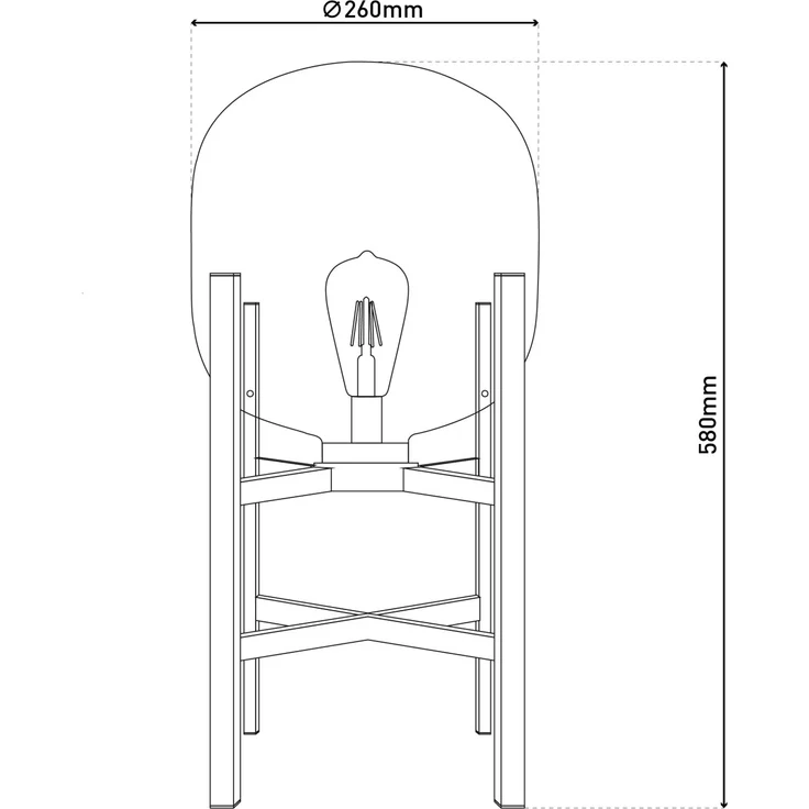 Näve Akku-Außenleuchte Lora 58 cm schwarz/transparent warmweiß – Bild 3