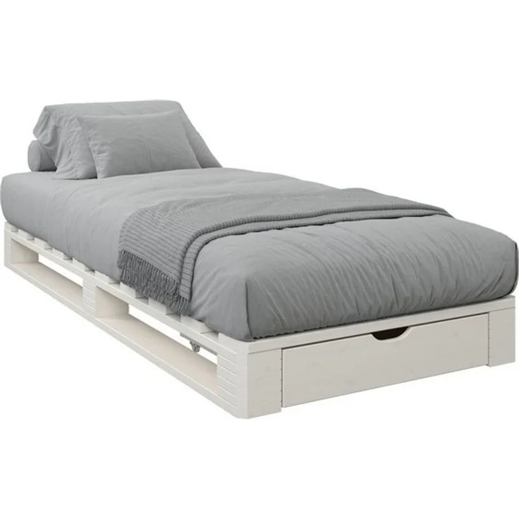 Home affaire Palettenbett "ALASCO " BESTSELLER! Mit Schublade, zertifiziertes Massivholz, erweiterbar zum Doppel- oder Familienbett – Bild 4