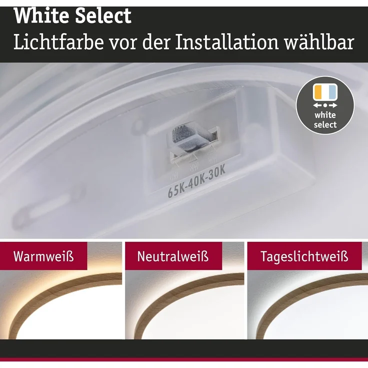 Paulmann 71260 LED Panel Atria Shine 398mm 3000-6500K Holzoptik IP44 – Bild 4