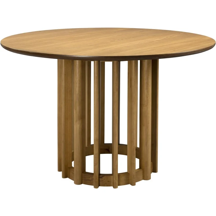Esstisch BARLET Rund Ø 120 cm Eichenfurnierplatte von DutchBone – Bild 1