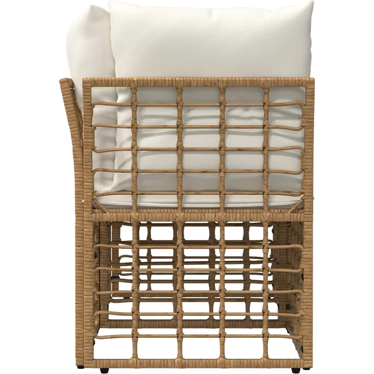 vidaXL Outdoor-Lounge 2 stk. 2-Sitzer Natur und Cremeweiß Poly-Rattan 42026728 – Bild 5