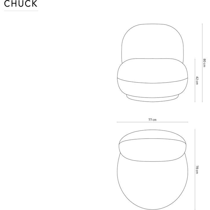 Micadoni Drehbarer Sessel Chuck Boucle Grün – Bild 6