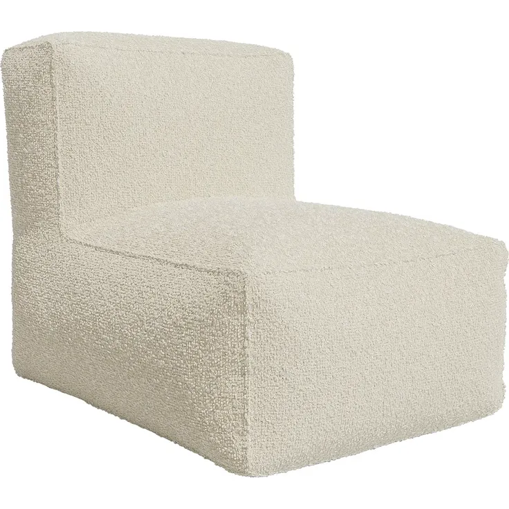Vente-unique - Sessel - Bouclé-Stoff - Cremeweiß - NOUMARA
