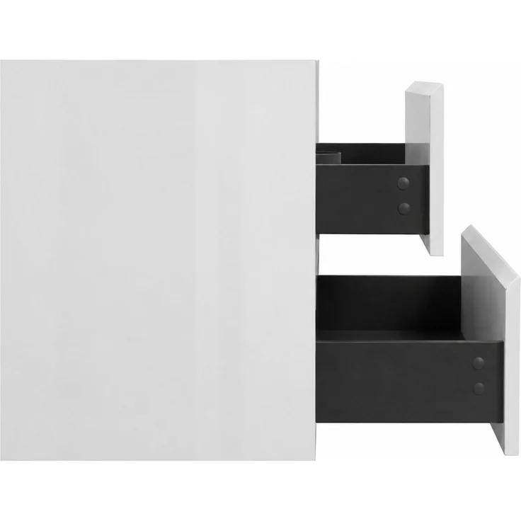 Waschbeckenunterschrank Angela 80cm - Hochglanz Weiß - Unterschrank Badmöbelset – Bild 5