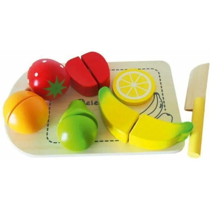 ToyToyToy Holz Obst Set für Puppenküche 12 teilig AB2224-1
