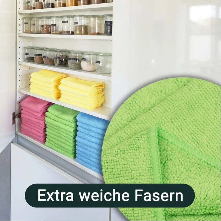 ZOLLNER Geschirrtuch, (Spar-Set, 24-tlg), 32 x 32 cm, 80% Polyester, 20% Polyamid, vom Hotelwäschespezialisten – Bild 3