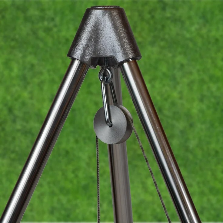 Huber Grillgeräte Schwenkgrill mit Edelstahl Rost, Höhe 170 cm, Ø 60 cm – Bild 4