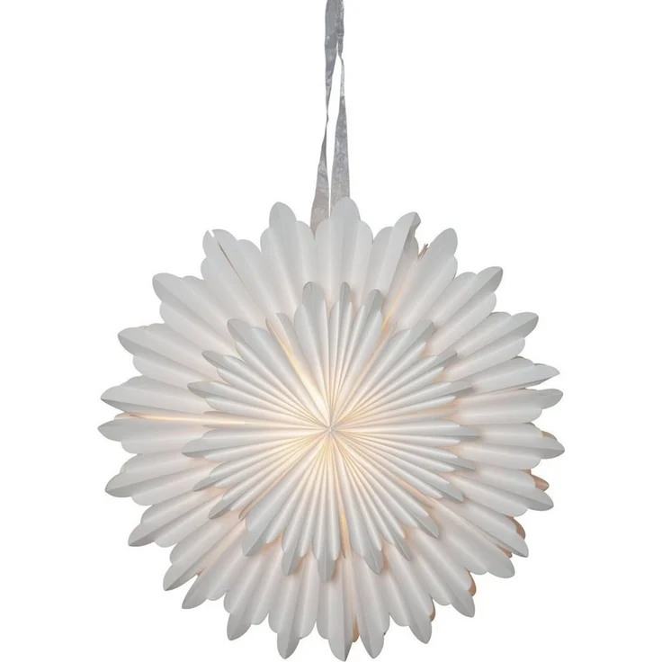 EGLO Papierstern Crystal, Weihnachtsstern für innen, Dekostern aus Papier, Wand Deko, Ø 50 cm – Bild 1