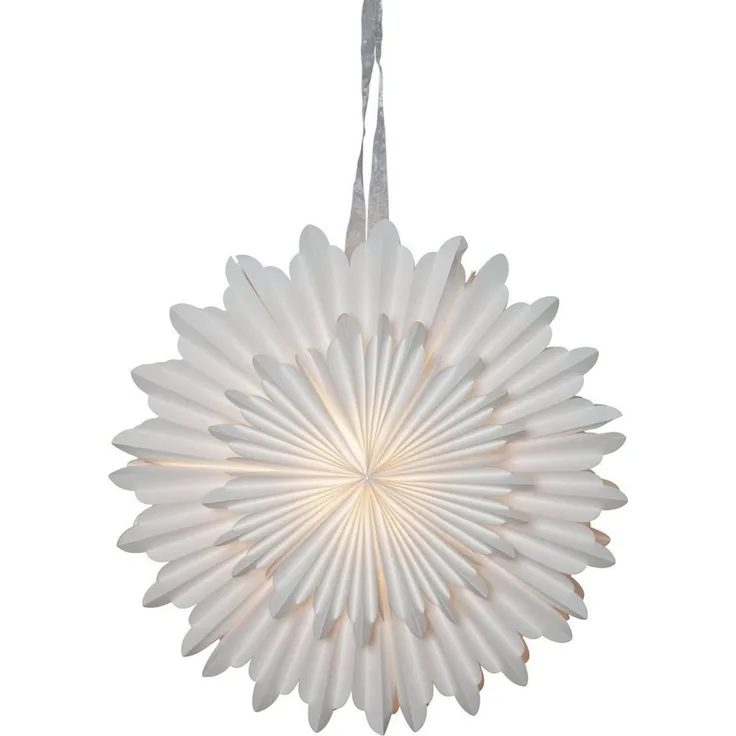 EGLO Papierstern Crystal, Weihnachtsstern für innen, Dekostern aus Papier, Wand Deko, Ø 50 cm