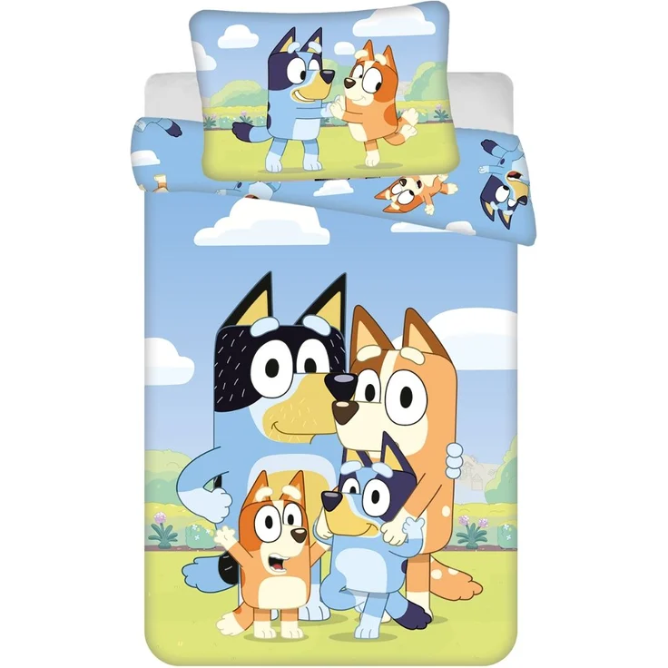 Bluey Baby Bettwäsche Set 100 × 135 cm + 40x60 cm Baumwolle – Bild 1