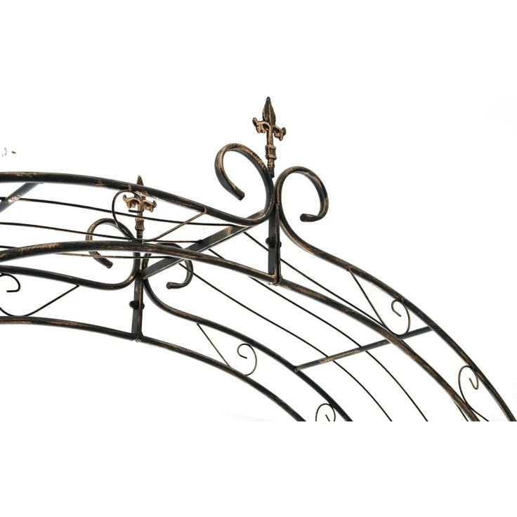 Rosenbogen AACHEN - 148x34,5x260cm, Metall, Bronze | Rankhilfe Rosen Rankgitter Gartendekoration – Bild 5