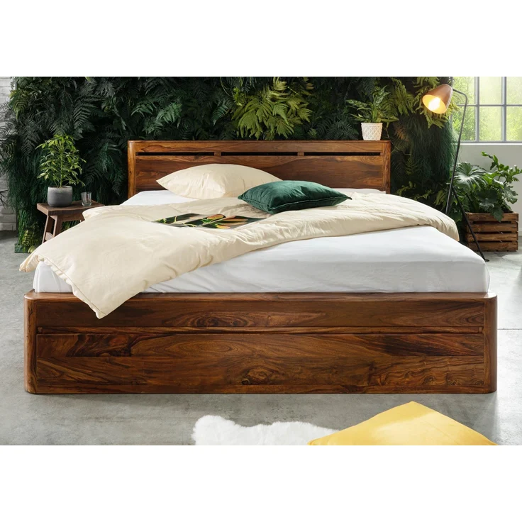 Bett Sheesham 200x200 walnuss gewachst TORONTO #258 – Bild 3