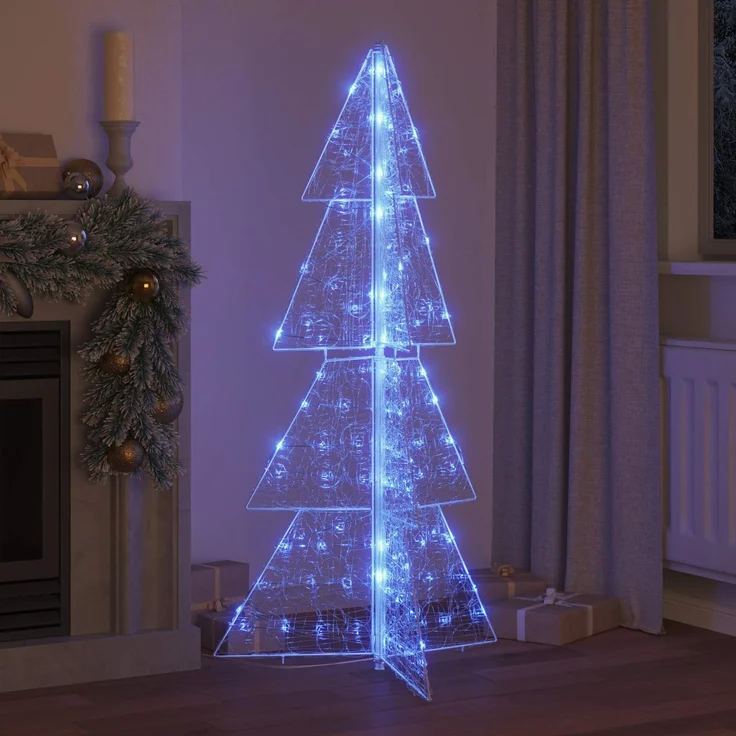 vidaXL Weihnachtsbaum Blau 150 cm Acryl 160 LEDs 42019208 – Bild 3