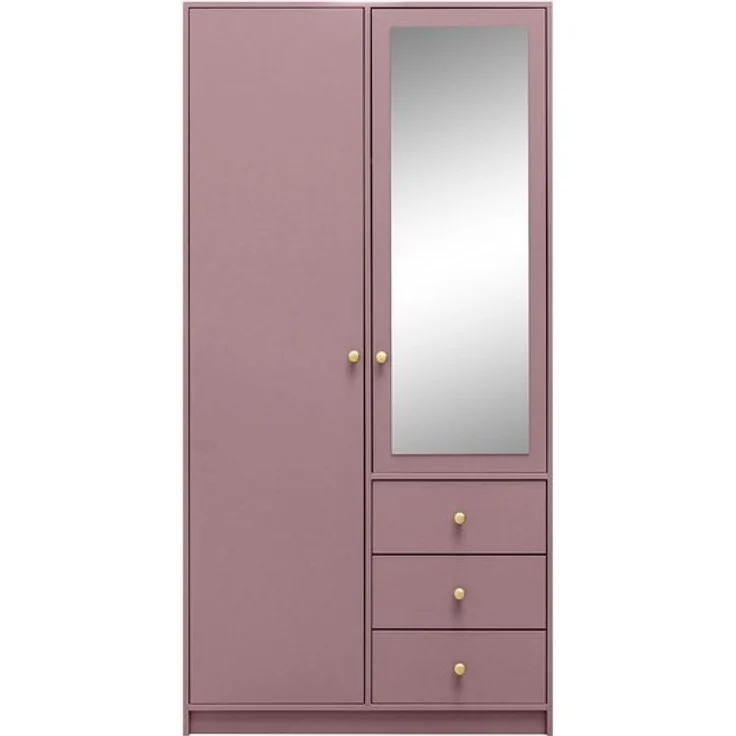 Beautysofa Kleiderschrank SOLEA mit Spiegel und 3 Schubladen (Zur Auswahl: zweitürig, dreitürig oder viertürig, verschiedene Farben) Höhe 200 cm – Bild 4