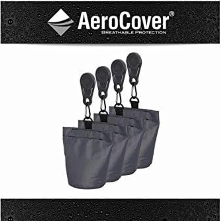 AeroCover 781-2 Sandsäcke für Schutzhülle 4x Sandsack + 4x Clip, anthrazit, 8-teilig (1 Set) – Bild 3