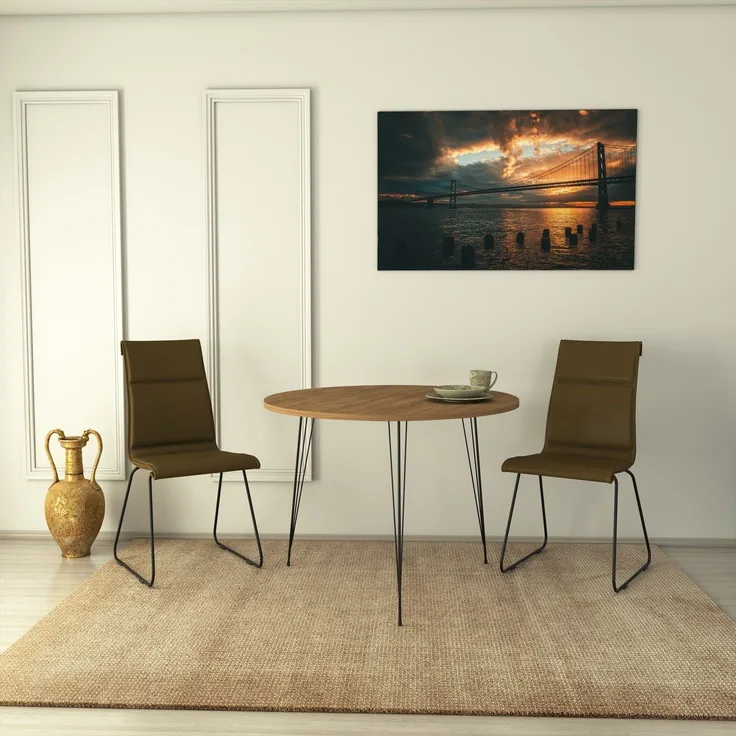 Skye Decor 'Sandalf - Caucasian Oak' Tisch, Kaukasische Eiche, 90 x 75 x 90 cm