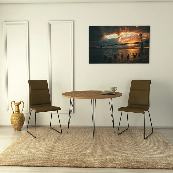 Skye Decor 'Sandalf - Caucasian Oak' Tisch, Kaukasische Eiche, 90 x 75 x 90 cm – Bild 1