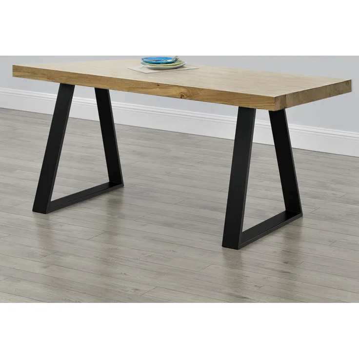 2er-Set Tischgestell 70x10x72 cm Metallgestell Schwarz en. casa