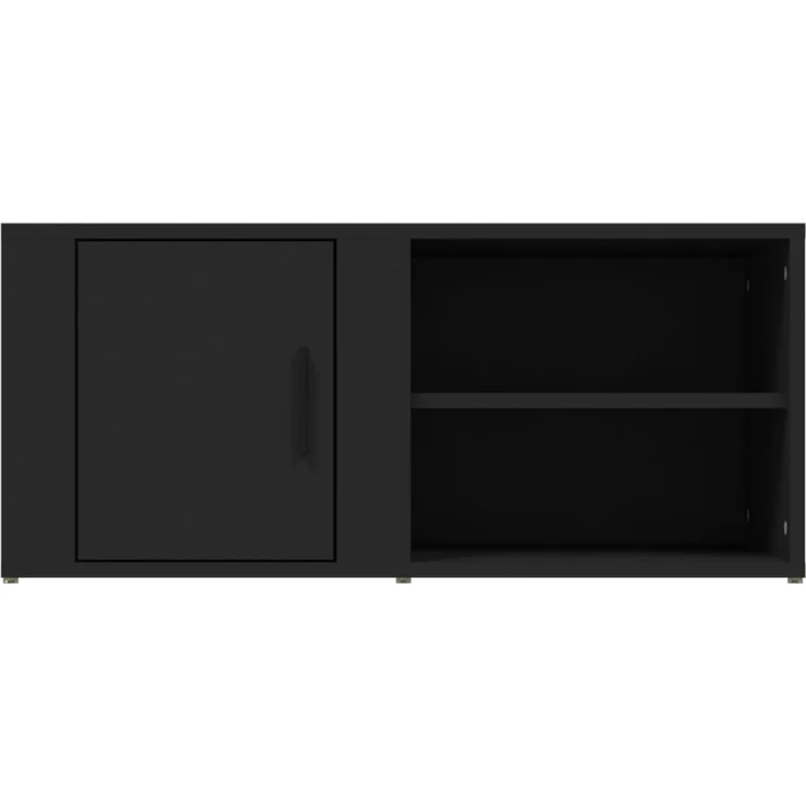 2 pcs TV-Schrank, Lowboard TV Schwarz 80x31,5x36 cm Holzwerkstoff – Bild 6
