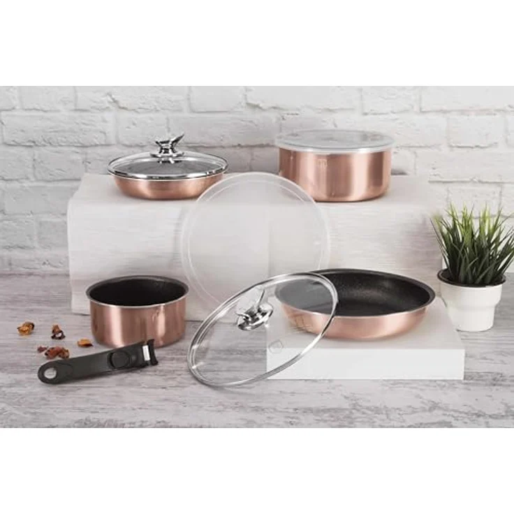 Berlinger Haus Berlinger Haus komplet garnków 9-el. click and cook metallic line rose gold BH6147 – Bild 3