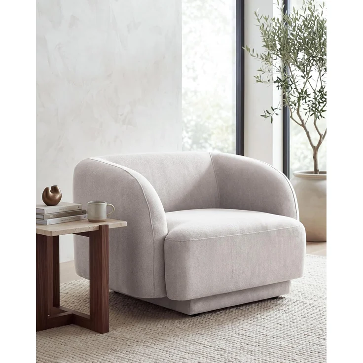 Sessel SKJANES Stoff Grau – Bild 2