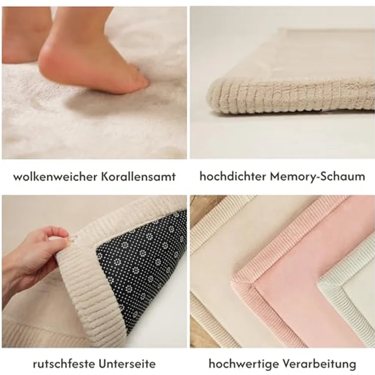 Hakuna Matte Kinderteppich mit Memory-Schaum, dicke & weiche Spielmatte 2,5 cm, Krabbelmatte, Höhe: 25 mm, Extra weich, Roll-_oder_faltbar, Hypoallergen, Schaumstoff – Bild 4