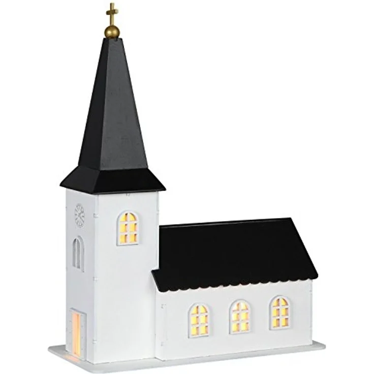 LED Leuchtkirche "Church", 4 LEDs, Weiß/Schwarz – Bild 2