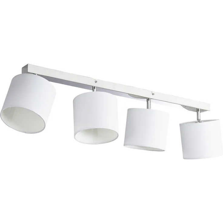 BRILLIANT Lampe Sandra Spotbalken 4flg chrom/weiß | 4x QT14, G9, 40W, geeignet für Stiftsockellampen (nicht enthalten) | Köpfe schwenkbar