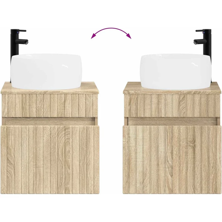 vidaXL Badezimmerschrank-Set 3 stk. Sonoma-Eiche 157 x 44,5 x 80 cm 3405769 – Bild 10