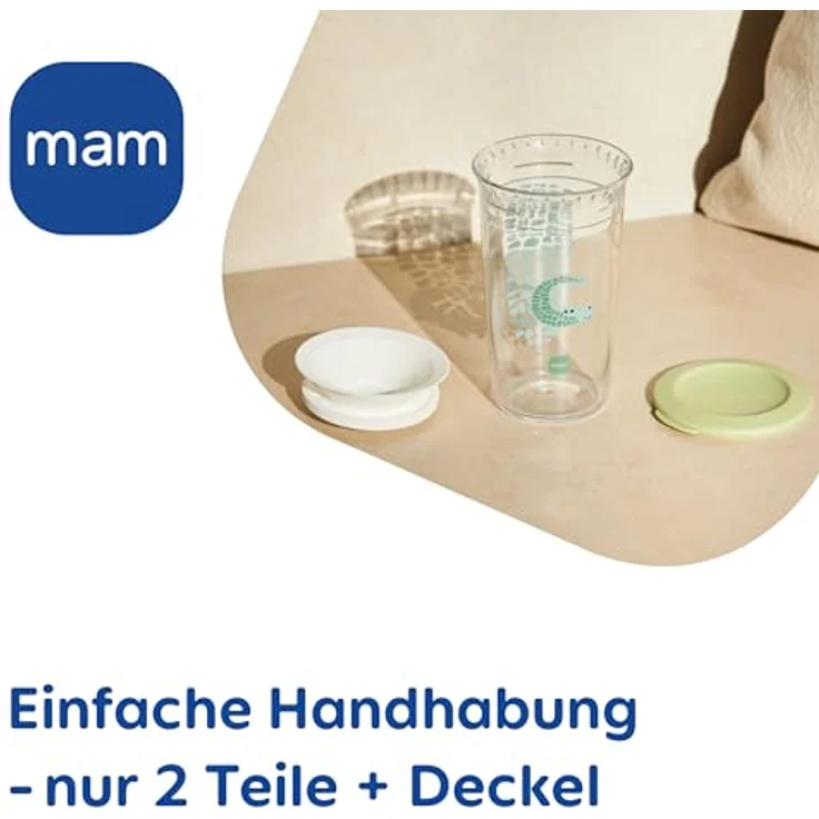 MAM Easy to Drink Cup 360° Trinklernbecher 290 ml, ab 8 Monaten, Zebra – Bild 10
