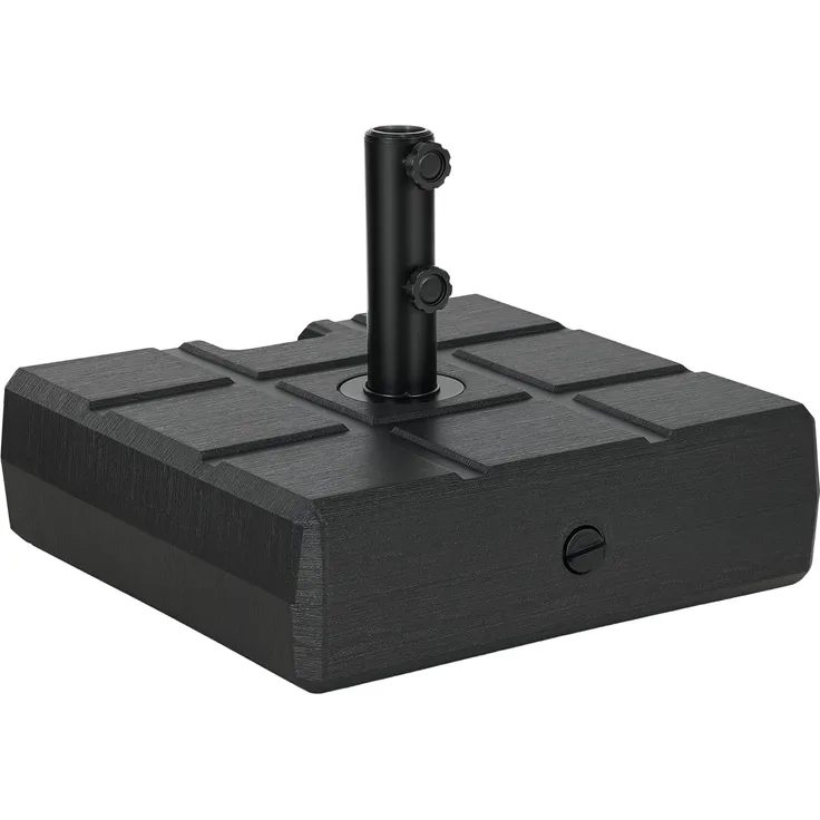 Outsunny Schirmhalter bis 40 kg befüllbar, mit Griff, quadratisch, für Stöcke bis Ø 48 mm, Sonnenschirmständer, 1 tlg, Schirmständer