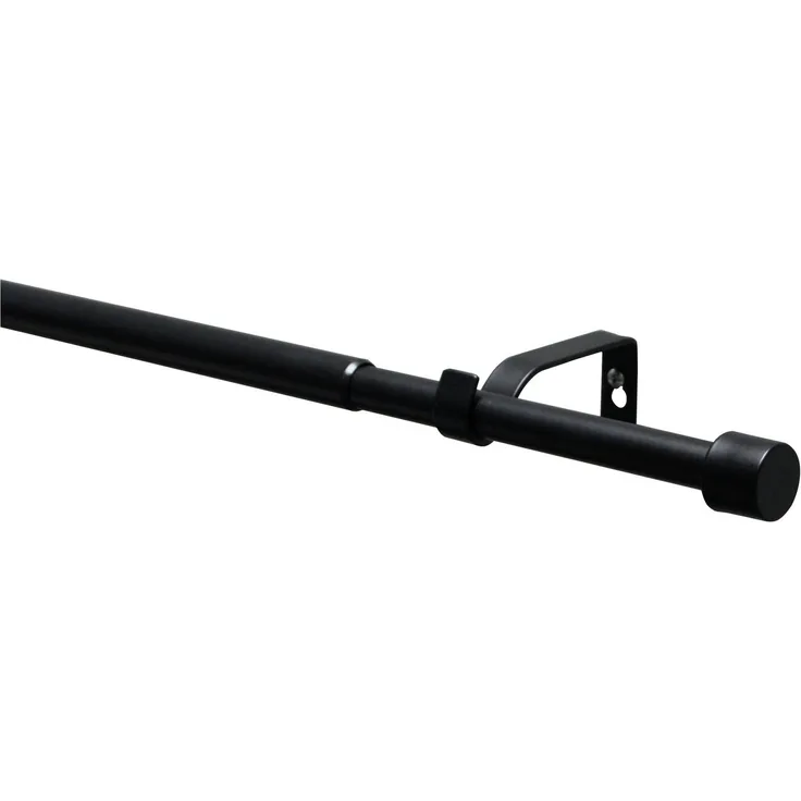 GARDINIA Gardinenstange Gardinenstangen Set Kos, Ø 19 mm, 1-läufig, mit Bohren, Metall, mit Bohren, Schrauben, Wandmontage, Metall, Ø 19/16 mm