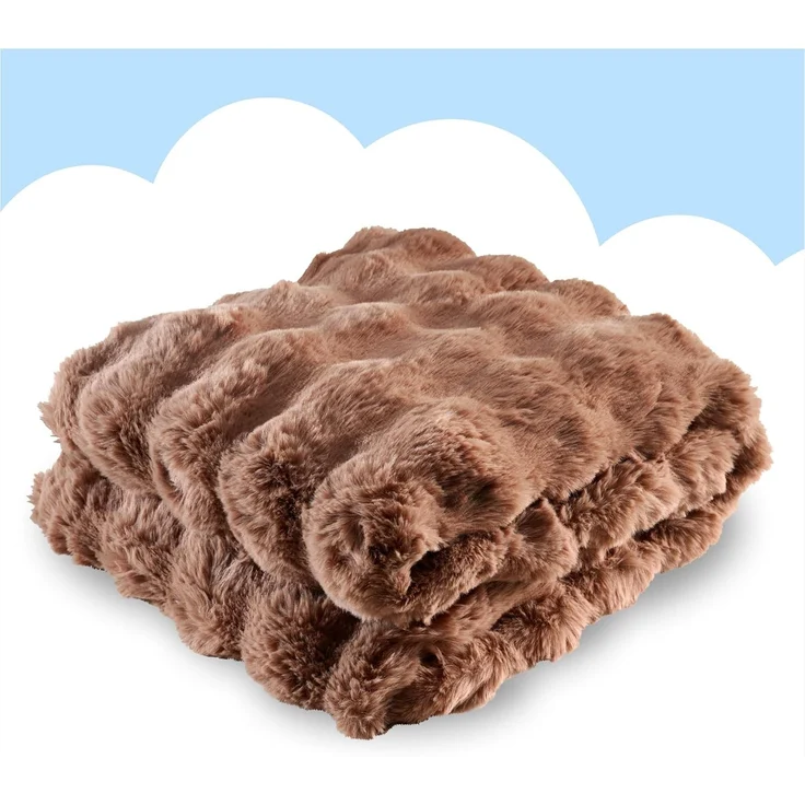Dailydream Kunstfell Kuscheldecke - Wohndecke Warm Weich Luxus Tagesdecke, 150x200cm, Camel – Bild 2