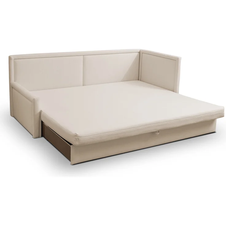 Selsey 'Caprili' Jugendbett mit ausziehbarer Liegefläche und Schublade, hellbeige, ca. 90x200 cm – Bild 4