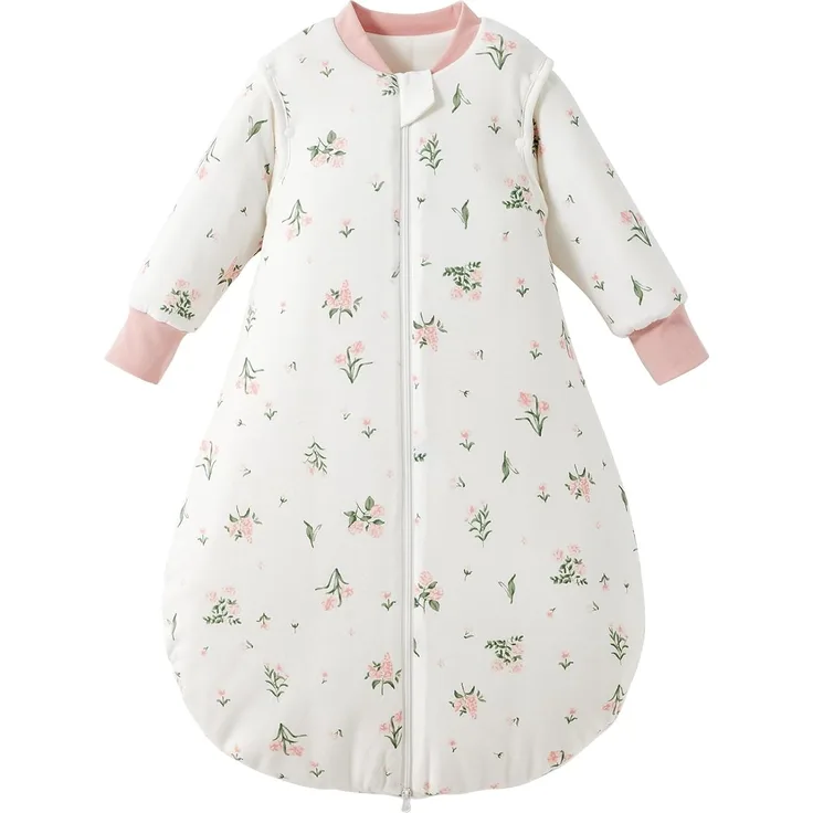Duomiaomiao 3.5Tog Schlafsack Baby Ganzjahres, 100% Baumwolle Baby Schlafsack Winter, Mädchen Schlafsack Neugeboren, Jungen Schlafsack, Warmer Schlafsack Neugeborene Kinder(100)