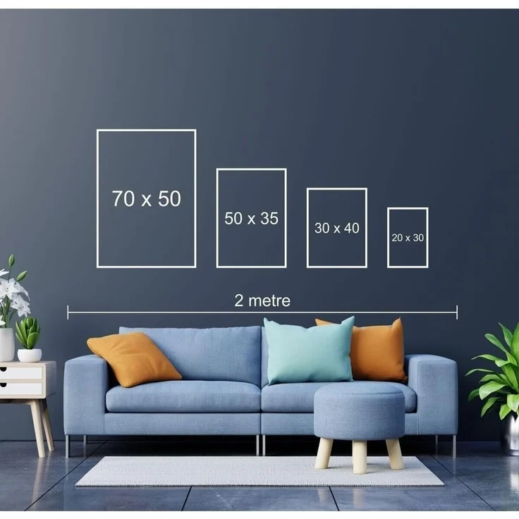Wallity Leinwandbild Painting: 100% MDF (Thickness: 3 mm), 50x70 cm (3 Pieces) E4048, (3 St) – Bild 3