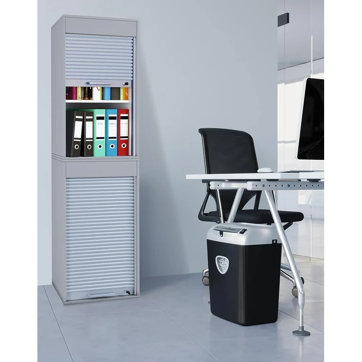 VCM Aktenschrank Holz Büroschrank Aktenschrank Rollladen Aktos XL (1-St) – Bild 2