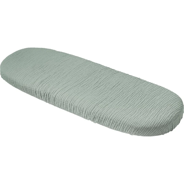 Medi Partners Spannbettlaken Musselin Baby Kinderwagen Laken 86x40 Bettlaken Stubenwagen - 100% Baumwolle Musselinlaken Fitted Sheet für Beistellbett Babybett Bezug (Olivgrün)