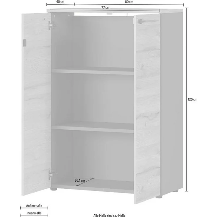 GERMANIA Aktenschrank GW-Agenda opt. mit Schublade, Maße 80x120 cm, Made in Germany – Bild 4