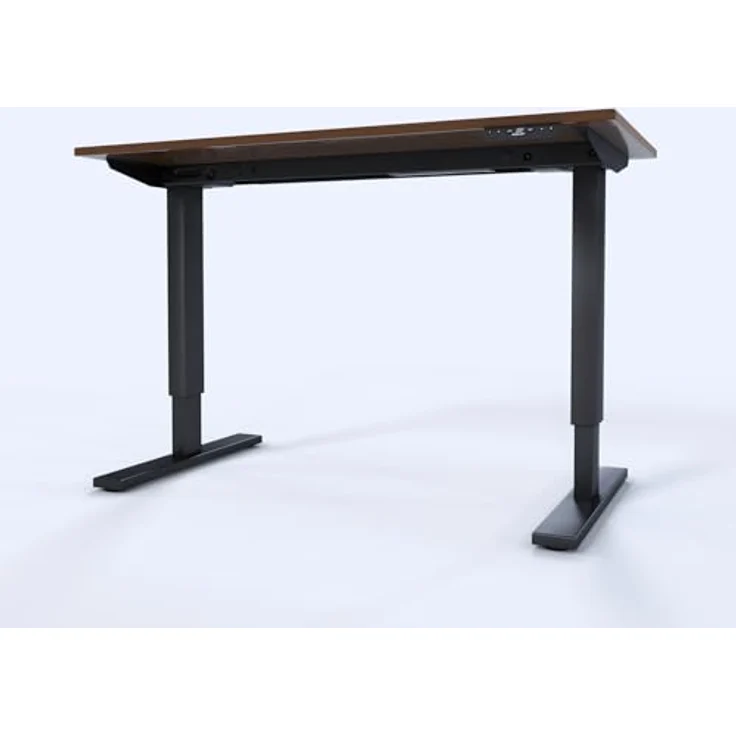 Bisley Home Tisch, Metall, Gestell 333 schwarz Platte 008 Lincoln walnuss, Medium – Bild 4