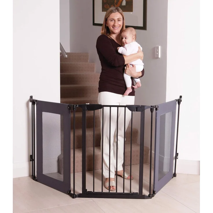 Dreambaby F2060BB Denver 3 Panel Adapta-Gate Gewebe/Metall (passend 85. 5-200cm) schwarz – Bild 3