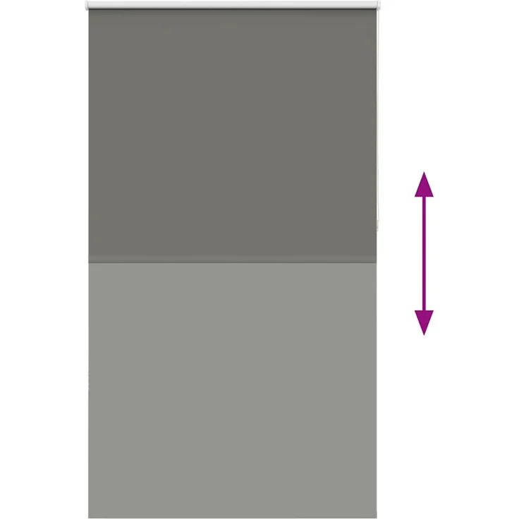 vidaXL Verdunkelungsrollo Grau 140x210cm Stoffbreite 136,6cm Polyester 4011188 – Bild 3